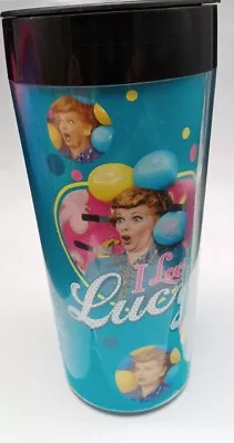 I Love Lucy Cup Mug 16 Oz Vandor Travel Tumbler Turquoise 1997 • $13