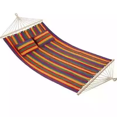 Premium Double Hammock 2 Persons Garden Patio Outdoor Furniture Seat Cushions • £49.99