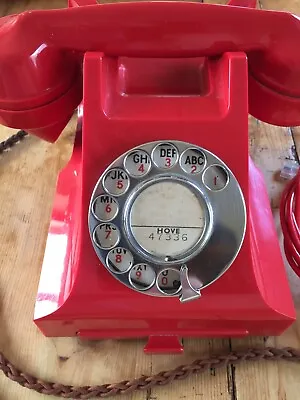 £315 • Buy Vintage GPO Bakelite Telephone Red 1950s Working!!!
