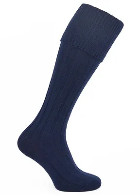 Scottish Men's Deluxe Wool Blend Blue Kilt Hose Socks  • $14.90