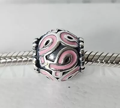 Genuine Pandora Bracelet Charm - Silver Breast Cancer Pink Ribbon S925 ALE  • £0.99