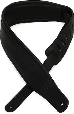 Levy's PM32CH-BLK 3  Wide Black Garment Leather Guitar Strap - Black Sweetwater • $44.99