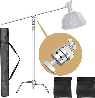 Photography C Stand 4.16ft Boom Arm Studio Stainless Steel Heavy Duty Softbox  • $89