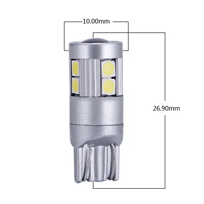 4 X 9 WHITE SMD LED 501 T10 W5W WEDGE CANBUS NO ERROR FREE SIDE LIGHT BULB • $8.69