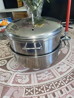 Vtg Lo-Heet Vollrath Stainless Steel Steamer Pot/ Pan • $25