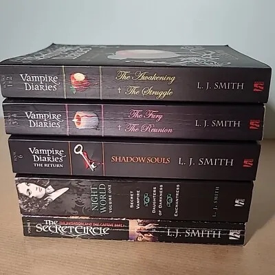 L.J. Smith | 5 Paperback Book Bundle | Vampire Diaries + 2 More • £9.99