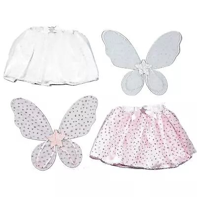 Fairy Dress Up Kids Dress Up & Tutu Set Butterfly Pink & Pink Assorted Outfits • £22.99