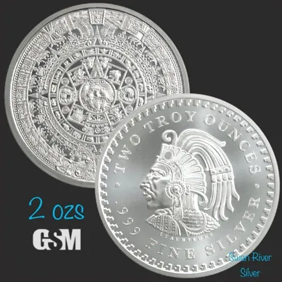 Aztec Calendar 2 Oz Silver Round • $118