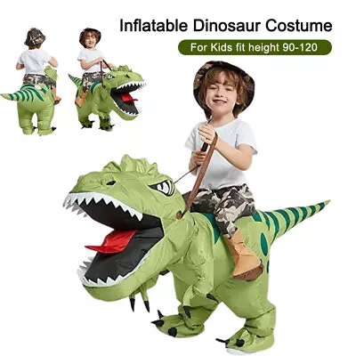 Inflatable Dinosaur Costume Riding T Rex Air Blow Up Fancy Dress Party For Kids • $39.99