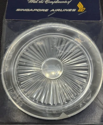 $14.50 • Buy Rare Vintage 1970's SIA Singapore Airlines Embossed Starburst Stainless Steel.