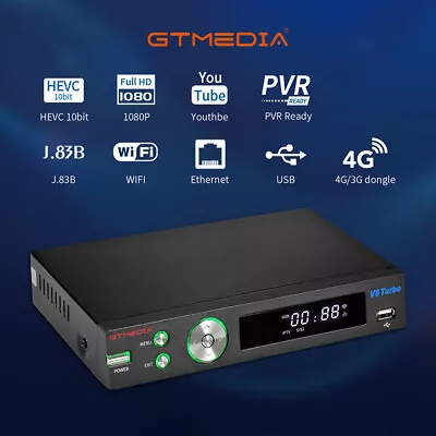 GTMEDIA V8 Turbo Digital HD DVB-S2/S2X/T2 Satellite Terrestrial Receiver H.265 • $65.89