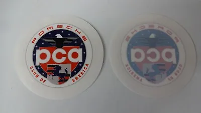 PCA Porsche Club Of America Window Stickers (2) Decal Round 2.25  Diameter • $9.99