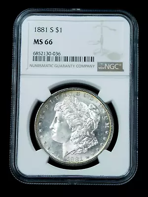 1881-S $1 Morgan Silver Dollar - NGC MS66 • $220.50