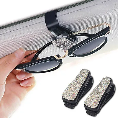 2x Car Auto Accessories Sun Visor Glasses Holder Clip For Women Bling Rhinestone • $9.72