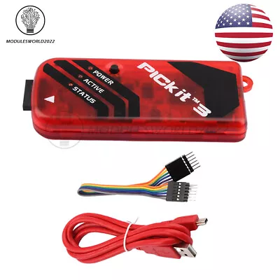 PICkit3 Microchip Original MPLAB PICkit 3 PIC In-Circuit Debugger Programmer US • $27.99