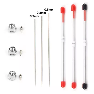£8.11 • Buy 0.2-0.5mm Airbrush Needle Nozzle & Nozzle Cap Set Airbrush Spray Gun Accessories