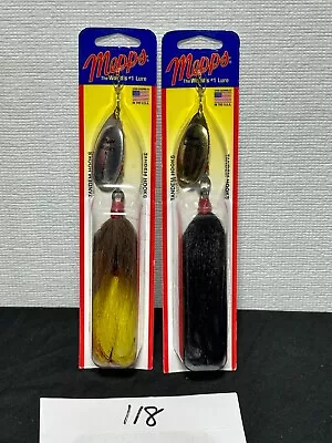 (2) Mepps Muskie Killer Lures BMT G-BK - 1.33 Oz (Lot #118) • $4