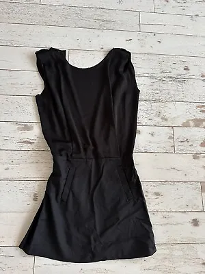 Acne Studios Black Mini Dress Open Back Size 8 • £20