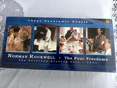 Norman Rockwell The Four Freedoms 750pc Panoramic Puzzle BGI Games • $15.99