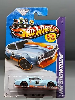 Hot Wheels 2013 HW Showroom '70 Chevy Chevelle SS Gulf Logo Car - 250/250 (NEW) • $4.99