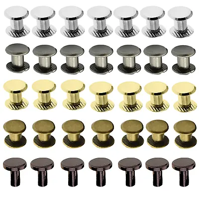 £6.95 • Buy Flat Head Chicago Screw Rivet Anti Resistant Durable Brass For Leathercraft Bags