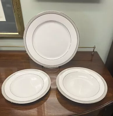 Mikasa PLATINUM CROWN L3428 Dinner Plate Salad Plate And Soup Bowl • $19.99