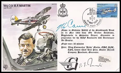 Test Pilot DICKIE MARTIN OBE DFC* & Korean VC Winner JAMES CARNE VC Signed Cover • £14.99