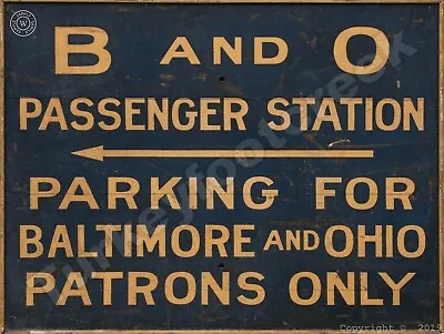 B&O Railroad Passenger Station 9  X 12  Metal Sign • $14.99