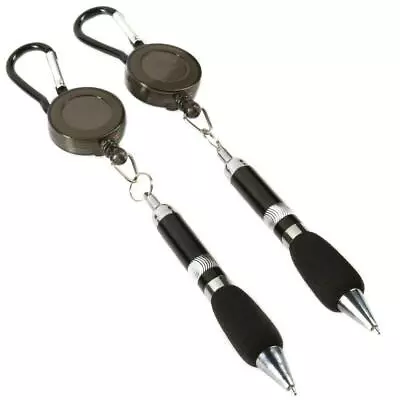 2 X RETRACTABLE CLIP ON PENS Nurse/Doctor Carabiner Key Chain Lanyard Stationery • £3.75