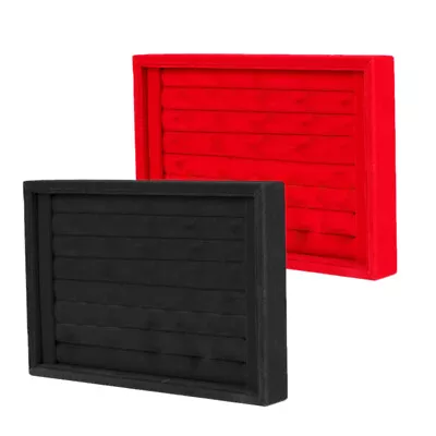 1x Velvet Flocked Ring Pads Tray Case Insert Storage Jewellery Display Gifts • $9.99