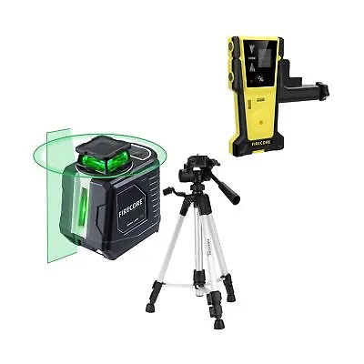 Firecore 360° Self Leveling Cross Line Laser Level With Tripod And Compatib • £126.61