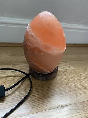 Himalayan Salt Lamp Egg Shaped With Wooden Base • £10