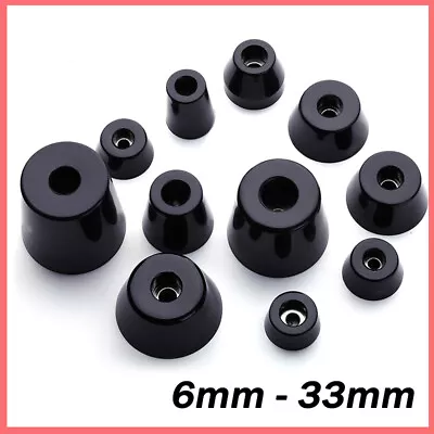 $2.19 • Buy Black Rubber Table Chair Furniture Feet Leg Pads Tile Floor Protectors 6mm -50mm