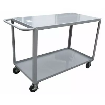 Zoro Select 8Ae96 Utility Cart With Lipped & Flush Metal Shelves Steel Flat • $374.99