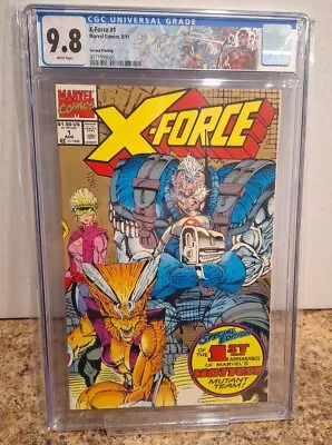 X-Force 1 CGC Graded 9.8 NM/MT Gold 2nd Print Marvel Comics 1991 WHITE PAGES! • $75