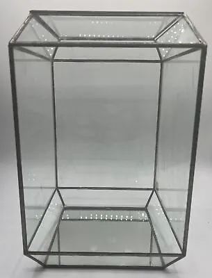 Vintage Glass Leaded Display Box Mirrored Shadow Large 13x8x8 The Working Glass • $152.99