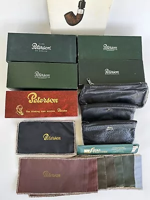 Vintage Peterson Pipe Boxes Leather Pouch La Rocca Socks Leaflets Booklet • $10.50