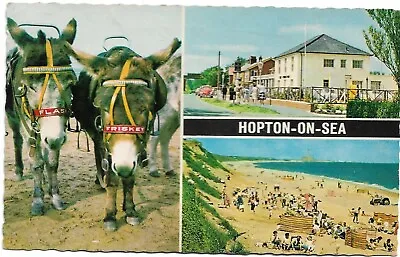 🌅 HOPTON-ON-SEA. Multi-view. V.g.c. (#hop) • £1.40