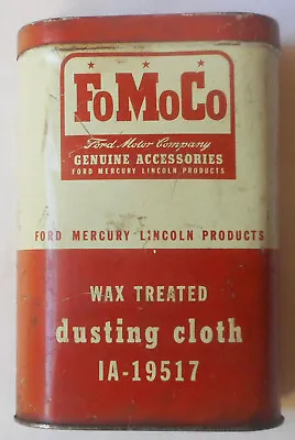 Vintage Ford Mercury Lincoln Dusting Cloth Metal Can  • $69.95