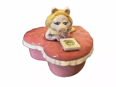 Muppets Miss Piggy Kermit Heart Trinket Jewelry Box By Sigma Henson Assoc Japan • $10