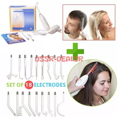 $99.95 • Buy Compact Set High Frequency Skin Care Unit Violet Ray Wand Korona +18 Electrodes