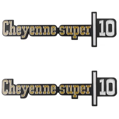 $119.98 • Buy Trim Parts 9775 Cheyenne Super 10 Front Fender Emblem Set 1973-1976 Chevy Truck 