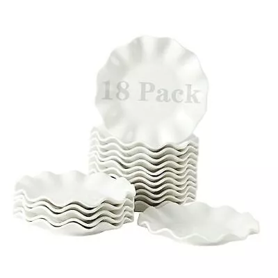  18 Pieces 6 Inch Porcelain Dinner Plates Small Dessert Plate 6 Inch - 18 Pcs • $46.56