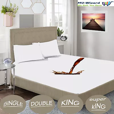 £3.49 • Buy Extra Deep Quilted Mattress Bed Protector Fitted Sheet Cover Double King Size