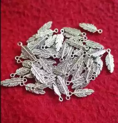 £1.99 • Buy Tibetan Silver Charms Little Feathers Pendants Charms Premium Quality UK