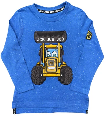 Jcb Snowey Boys Long Sleeved Tshirt Blue Age 12-18 & 18-24 Months • £8.99