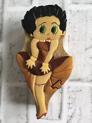 Betty Boop Jewellery Trinket Puzzle Collectable Wooden Box Marilyn Monroe Dress • $89