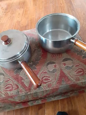 £19.99 • Buy Vintage Prestige Lifetime Pans  Saucepan X 2 Copper Bottom