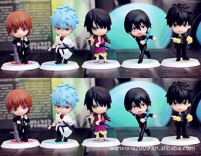 5pcs/set Anime Gintama Sakata Gintoki Shimura Shinpachi Figure Model Decora Doll • $30.53