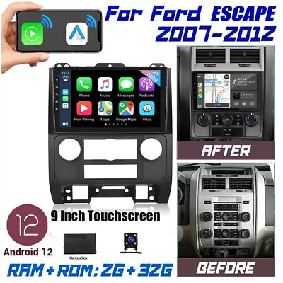 For Ford Escape 2007-2012 9  Android 12.0 Car Gps Navi Stereo Radio Wifi Carplay • $287.04